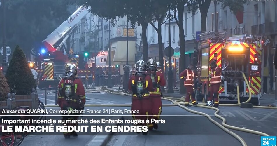 Incendie au marché des Enfants Rouges